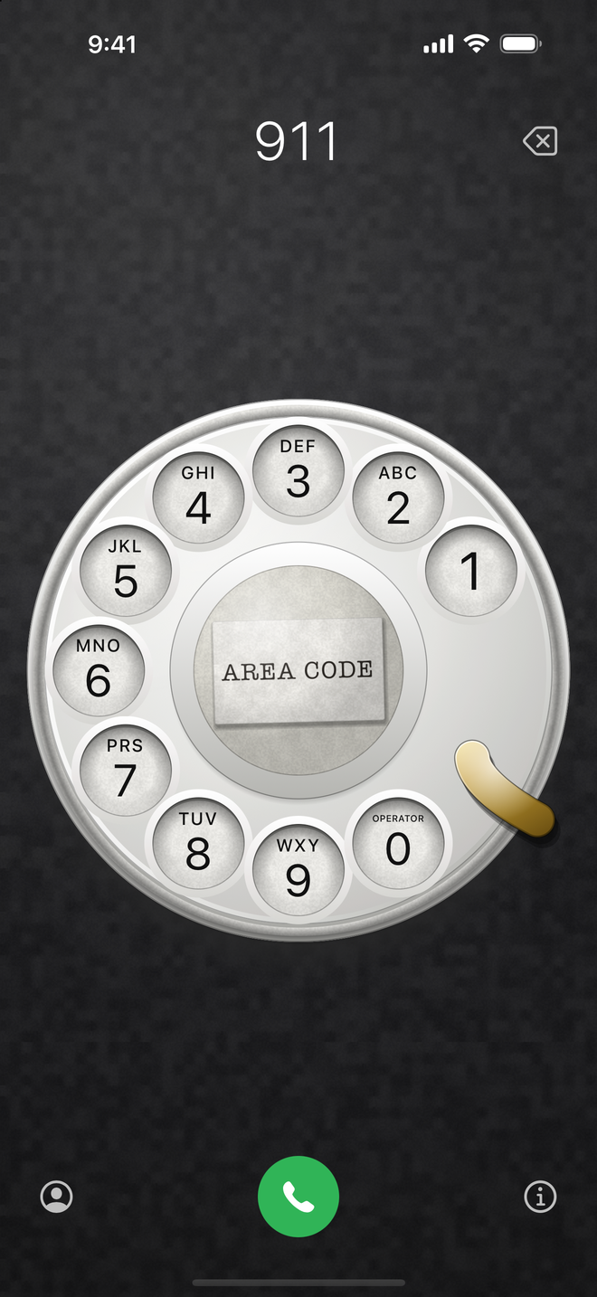 The dial on graphite, 911 dialed